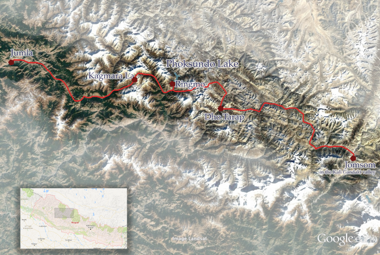 Dolpo-–-Map-of-the-Trek